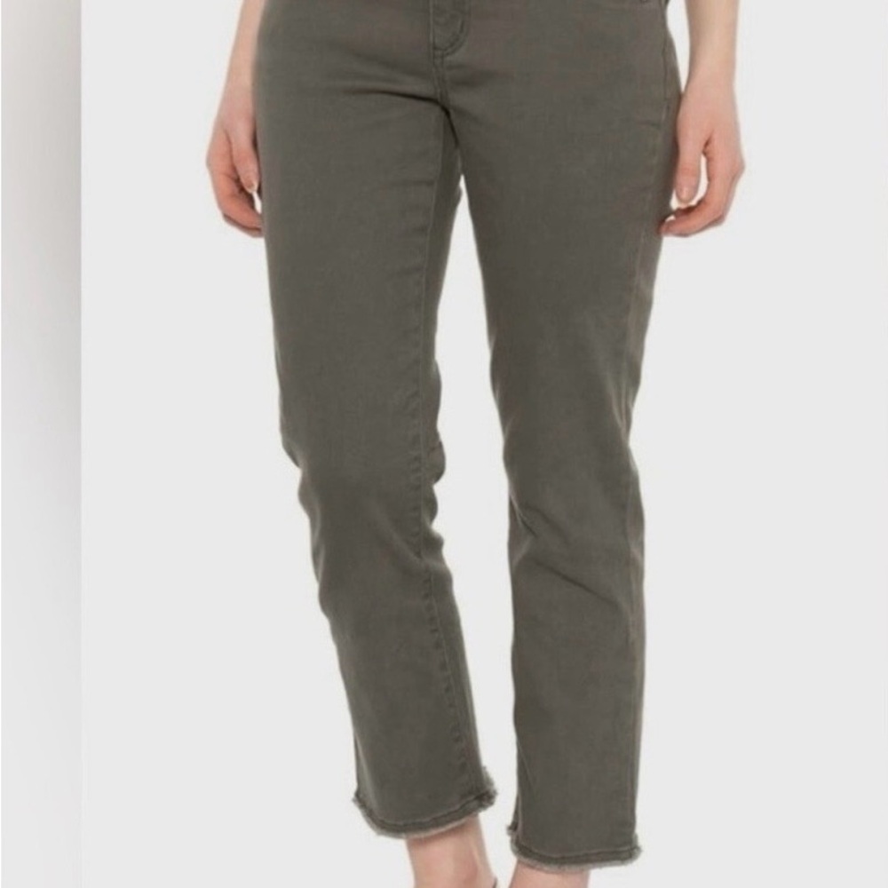 Democracy Ab Technology Raw Hem Straight Jeans Brown Gray